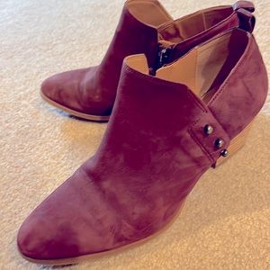 Franco Sarto wine colored booties